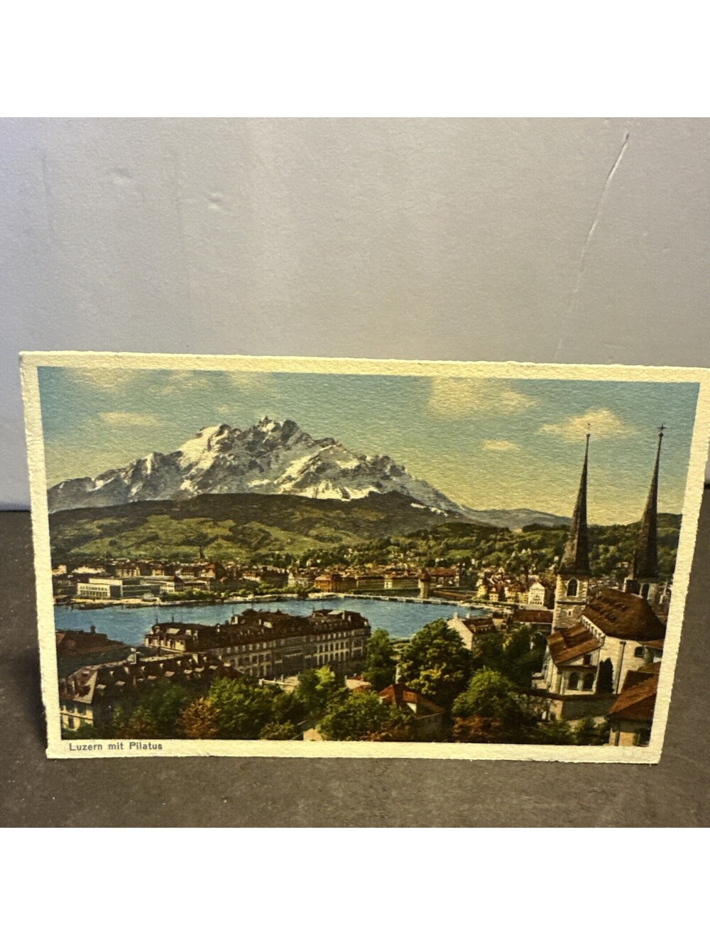 Vintage Luzern Switzerland Pilatus Globetrotter 3291 Color Postcard Unused